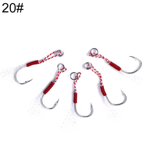 5pcs / Pack HENGJIA 20# Tied Wire Iron Hook Deep Sea Fishing Hook, 20