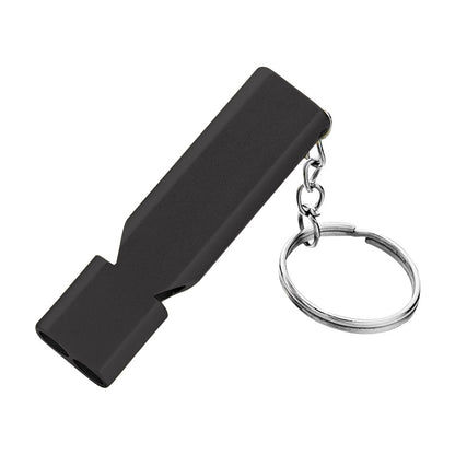 MNL-006 Aluminum Alloy Double Tube High Frequency Whistle Children Outdoor Survival Whistle with Key Ring, 10 PCS Black, 10 PCS Gold, 10 PCS Rose Gold, 10 PCS Silver