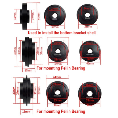 BIKERSAY BT040S2 Bicycle Press-in Type Axis Bracket Static Installation Removal Tool Set, Professional Edition, BT040S2