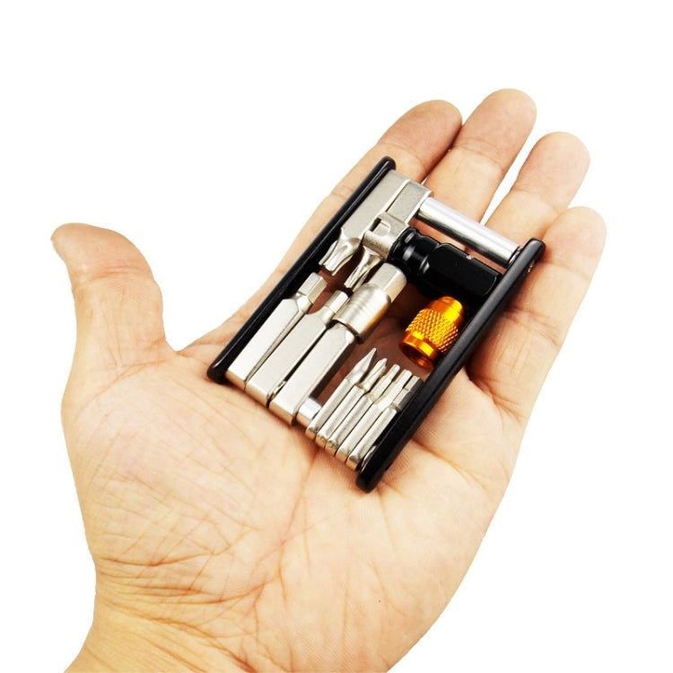 BIKERSAY BT037 14 in 1 Folding Screwdriver Hexagon Wrench Allen Key CO2 Gas Nozzle Tool Kits, BT037 14 in 1