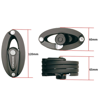 BIKERSAY BK012A Bike Foldable Code Lock Bicycle Anti-theft Lock with Reflective Sticker, BK012A