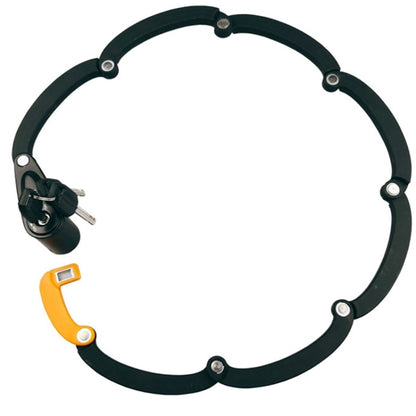 BIKERSAY BK012B Bike Foldable Key Lock Bicycle Anti-theft Lock with Reflective Sticker, BK012B