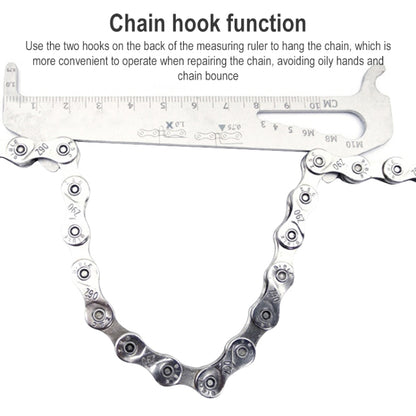 BIKERSAY BT035S Bicycle Chain Wear Checker MTB Chains Gauge Measurement Ruler Repair Tool, BT035S