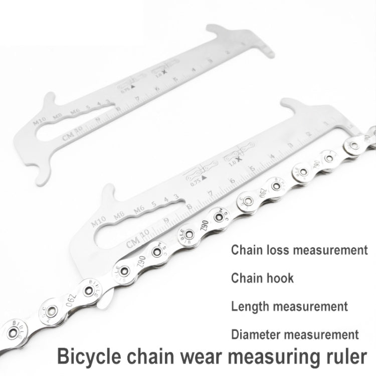 BIKERSAY BT035S Bicycle Chain Wear Checker MTB Chains Gauge Measurement Ruler Repair Tool, BT035S