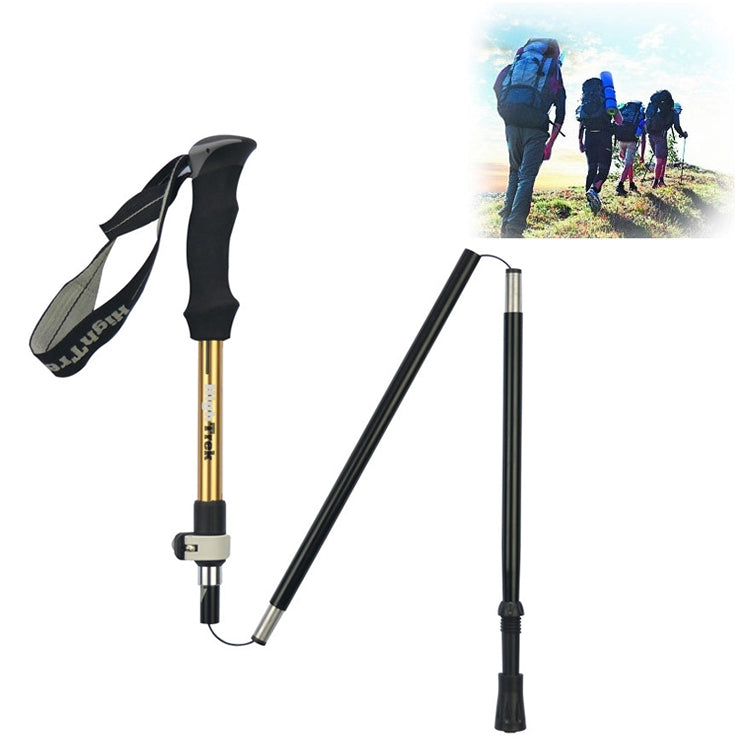 Outdoor Mountaineering Portable Foldable Ultra light Aluminium Alloy Alpenstocks Trekking Poles, Length : 35-125CM, Length : 35-125CM (Red), Length : 35-125CM (Gold), Length : 35-125CM (Blue)