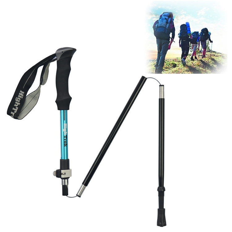 Outdoor Mountaineering Portable Foldable Ultra light Aluminium Alloy Alpenstocks Trekking Poles, Length : 35-125CM, Length : 35-125CM (Red), Length : 35-125CM (Gold), Length : 35-125CM (Blue)