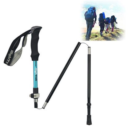 Outdoor Mountaineering Portable Foldable Ultra light Aluminium Alloy Alpenstocks Trekking Poles, Length : 35-125CM, Length : 35-125CM (Red), Length : 35-125CM (Gold), Length : 35-125CM (Blue)