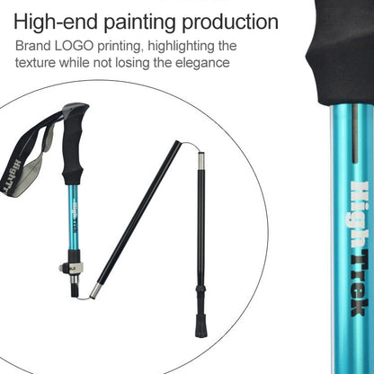 Outdoor Mountaineering Portable Foldable Ultra light Aluminium Alloy Alpenstocks Trekking Poles, Length : 35-125CM, Length : 35-125CM (Red), Length : 35-125CM (Gold), Length : 35-125CM (Blue)