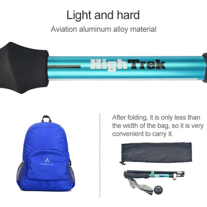 Outdoor Mountaineering Portable Foldable Ultra light Aluminium Alloy Alpenstocks Trekking Poles, Length : 35-125CM, Length : 35-125CM (Red), Length : 35-125CM (Gold), Length : 35-125CM (Blue)