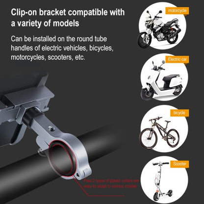 BIKERSAY MP007 Universal Aluminum Alloy Motorcycle Bicycle Phone Holder, MP007(Titanium Color)