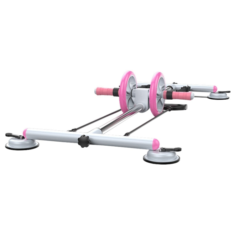 Household Suction Cup Style Multifunctional Silent Abdominal Wheel Rowing Machine Sit-up Device, Suction Cup Ab Wheel(Black Red), Suction Cup Ab Wheel(Pink + White)