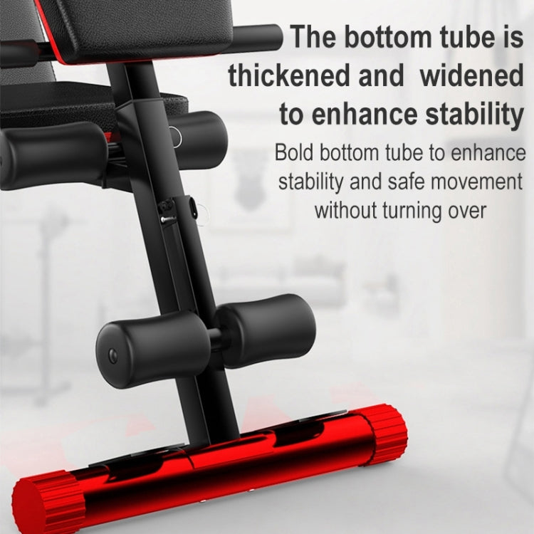 189-1 Standard Edition Household Folding Multifunctional Dumbbell Bench Sit-up Bench Weightlifting Bed with Pull Rope, Standard Edition