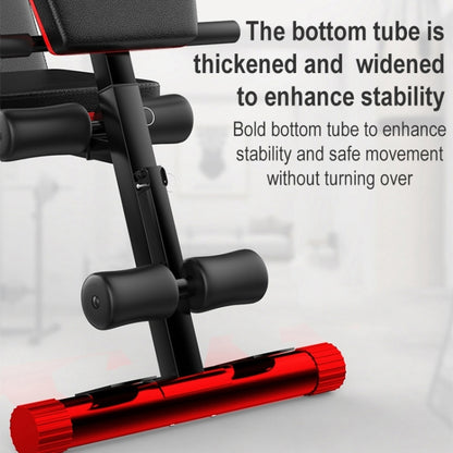 189-1 Standard Edition Household Folding Multifunctional Dumbbell Bench Sit-up Bench Weightlifting Bed with Pull Rope, Standard Edition