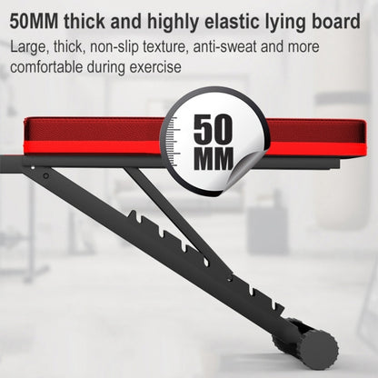 189-1 Standard Edition Household Folding Multifunctional Dumbbell Bench Sit-up Bench Weightlifting Bed with Pull Rope, Standard Edition