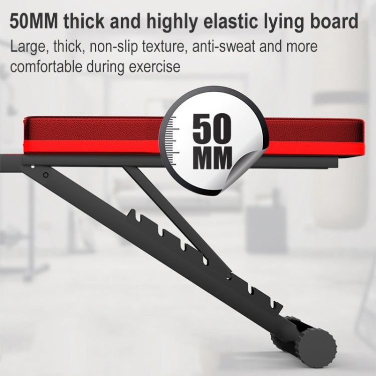189-2 Ultimate Edition Household Folding Multifunctional Bold Main Frame Dumbbell Bench Sit-up Bench Weightlifting Bed with Pull Rope, Ultimate Edition