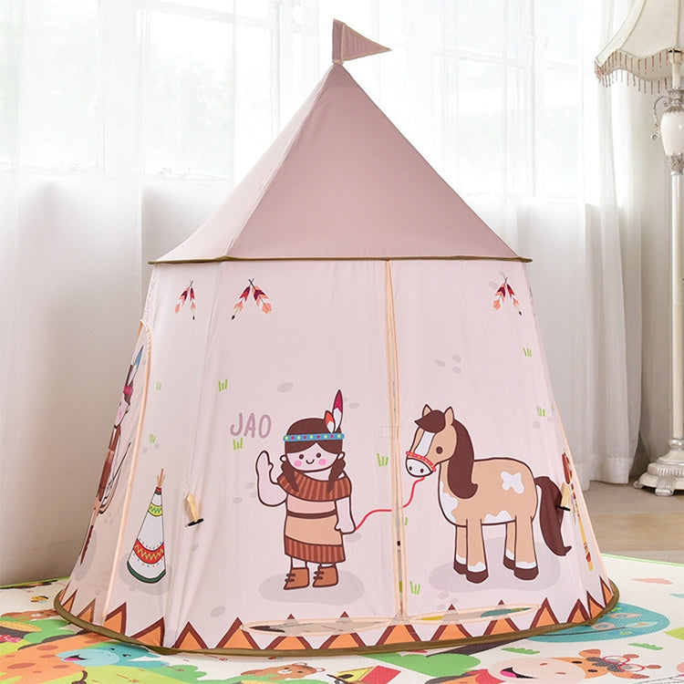 Indian Castle Children Indoor Outdoor Tent Mongolian Yurt Toy House, Indian Castle with Base Cloth