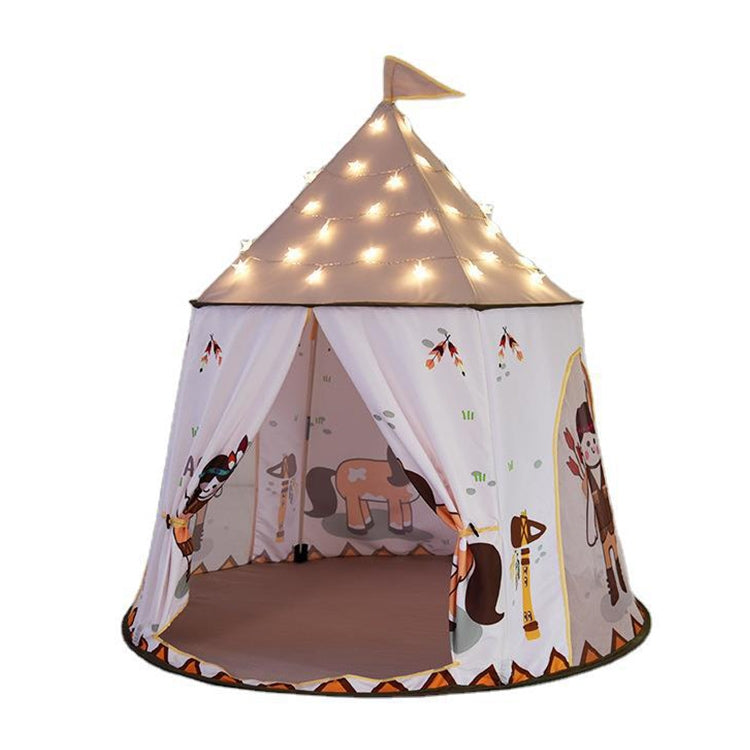 Indian Castle Children Indoor Outdoor Tent Mongolian Yurt Toy House with Base Cloth, Indian Castle