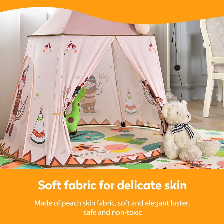 Indian Castle Children Indoor Outdoor Tent Mongolian Yurt Toy House with Base Cloth, Indian Castle