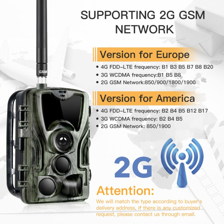 HC801M 2G GSM Waterproof IP66 IR Night Vision Security Hunting Trail Camera, 120 Degree PIR Angle, HC801M 2G GSM