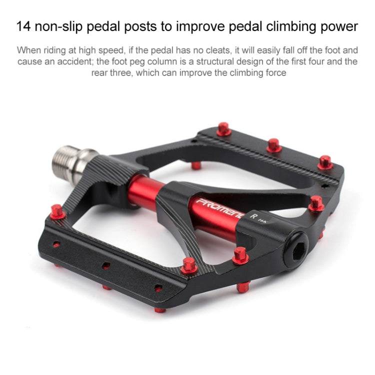 PROMEND PD-M82-TI 1 Pair Mountain Bicycle Titanium Alloy Shaft 3-Bearings Wide Pedals, PD-M82-TI