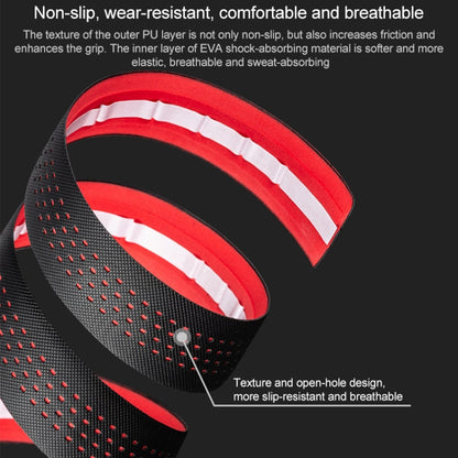 PROMEND GR-082 1 Pair Two-color Antiskid Bicycle Grips Tape, 215x3cm Black, 215x3cm Black+Green, 215x3cm Black Blue, 215x3cm Black White
