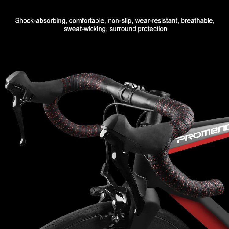 PROMEND GR-082 1 Pair Two-color Antiskid Bicycle Grips Tape, 215x3cm Black, 215x3cm Black+Green, 215x3cm Black Blue, 215x3cm Black White