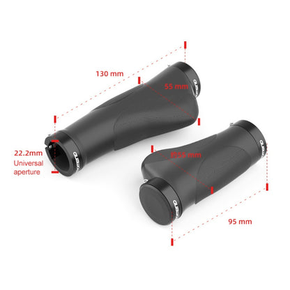 PROMEND GR-506 1 Pair Rubber Ergonomic Ball Bicycle Grip Cover (90mm+130mm), GR-506 90mm+130mm