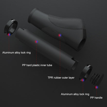 PROMEND GR-506 1 Pair Rubber Ergonomic Ball Bicycle Grip Cover (130mm+130mm), GR-506 130mm+130mm