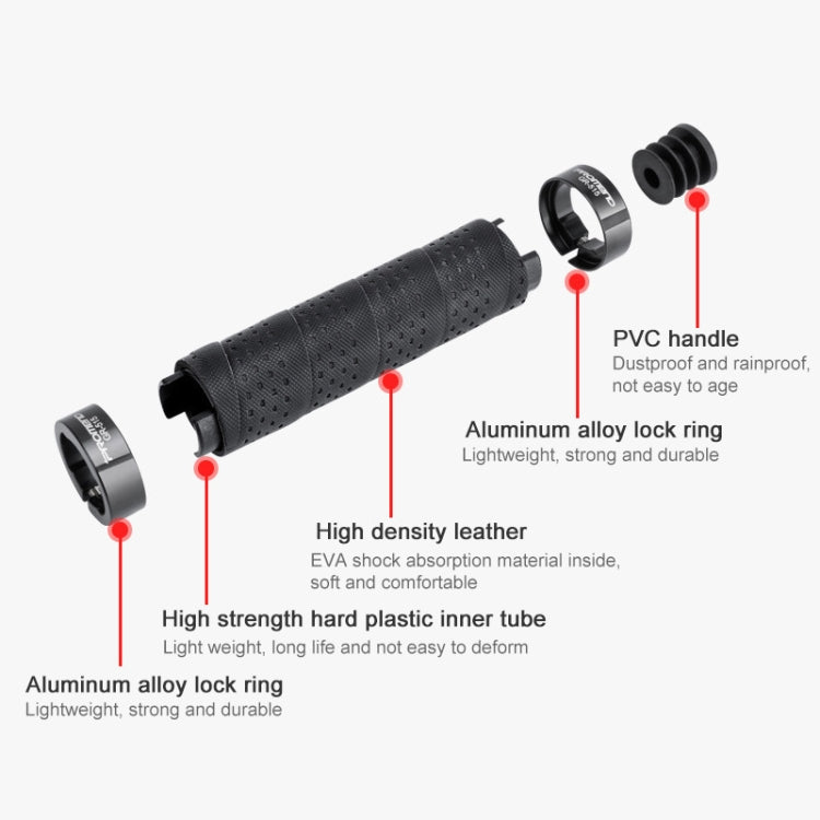 PROMEND GR-515 1 Pair Shock-absorbing Anti-skid Mountain Bike Grips Cover, GR-515