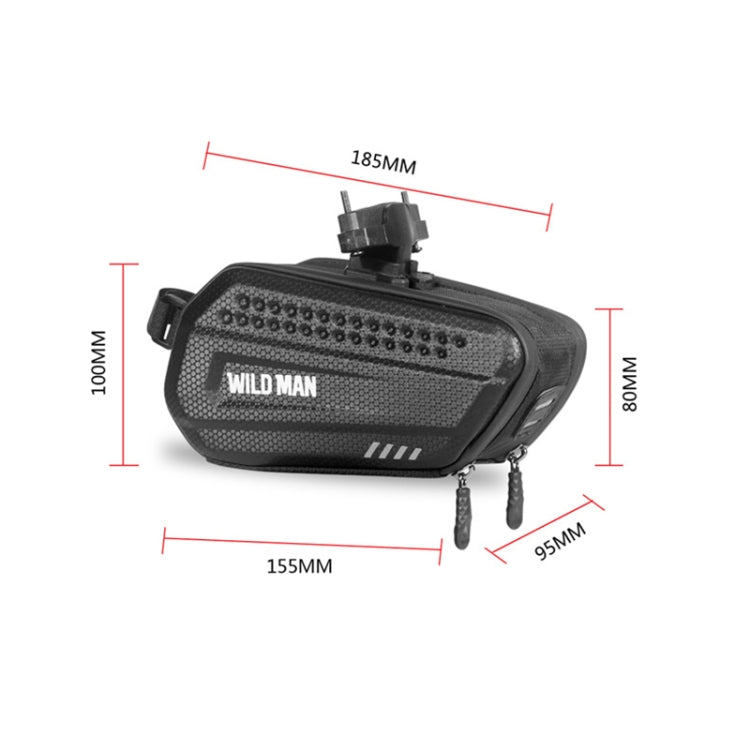 WILD MAN ES7 1.2L Rainproof Bicycle Bag Frame Front Top Tube Cycling Bag, ES7 (Black)