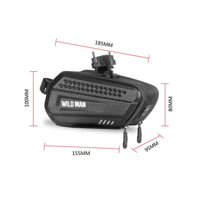 WILD MAN ES7 1.2L Rainproof Bicycle Bag Frame Front Top Tube Cycling Bag, ES7 (Black)