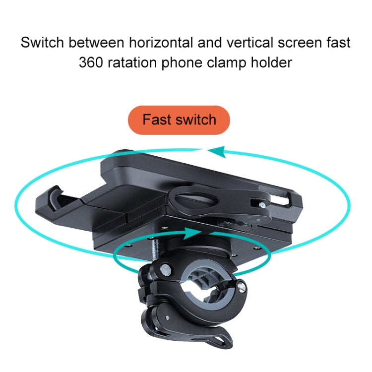 Rotatable PVC Motorcycle Bicycle Handlebar Mount Mobile Phone Holder, Handlebar Holder A