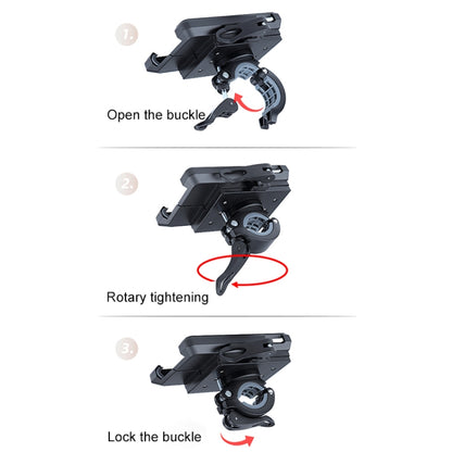 Rotatable PVC Motorcycle Bicycle Handlebar Mount Mobile Phone Holder, Handlebar Holder A