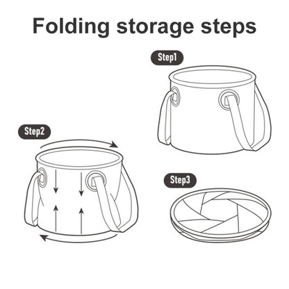 Naturehike NH20SJ040 20L PVC Outdoor Camping Foldable Water Storage Bucket, 20L