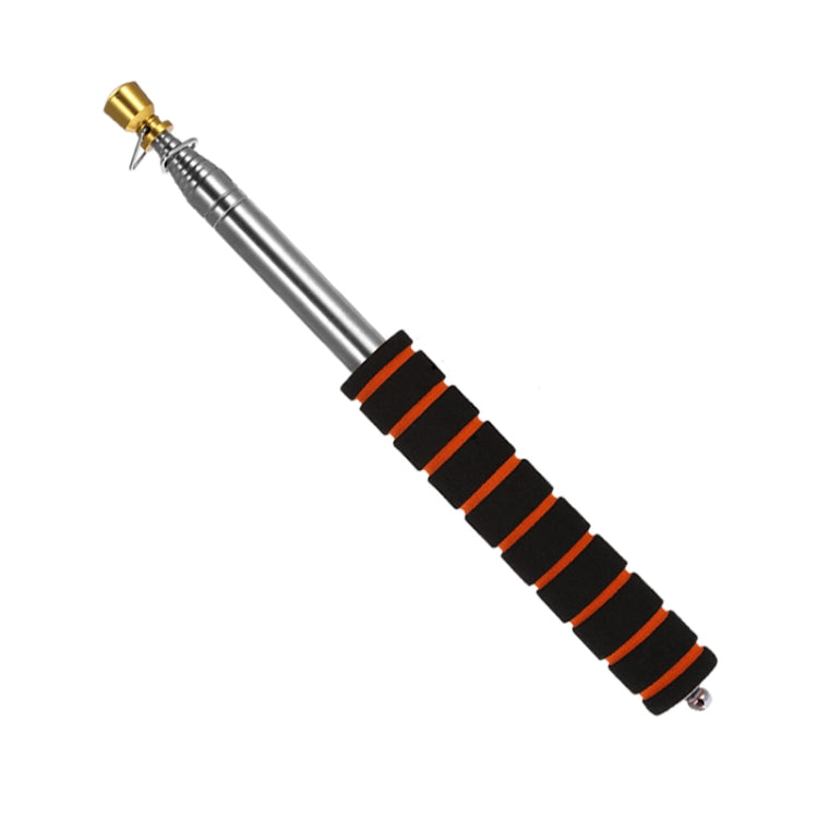 2M 11 Knots Telescopic Stainless Steel Sponge Golden Head Teaching Stick Guide Signal Flag, 2M 11 Knots