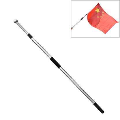 2M 2 Knots Multi-function Telescopic Stainless Steel Teaching Stick Guide Flagpole Signal Flag, 2M 2 Knots