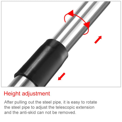 2.5M 2 Knots Multi-function Telescopic Stainless Steel Teaching Stick Guide Flagpole Signal Flag, 2.5M 2 Knots