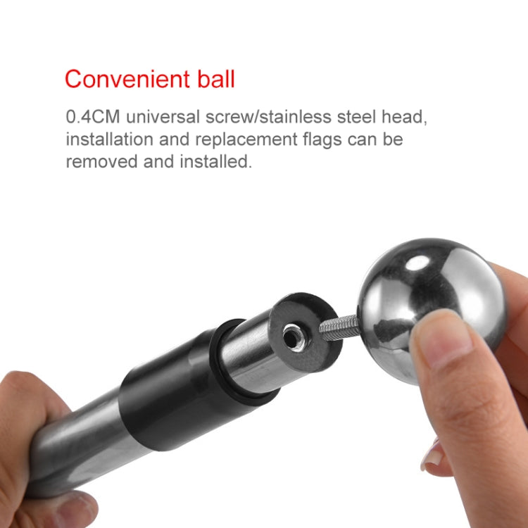 2.5M 2 Knots Multi-function Telescopic Stainless Steel Teaching Stick Guide Flagpole Signal Flag, 2.5M 2 Knots