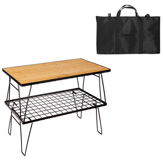 AOTU YT1001 Outdoor Bamboo Storage Bag with 2 Mesh Tables, 2 Net Tables + 1 Bamboo Board + 1 Storage Bag