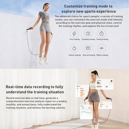 Original Xiaomi Mijia Smart Training Skipping Rope Dual Mode Supports Sports APP, XMSR-P803