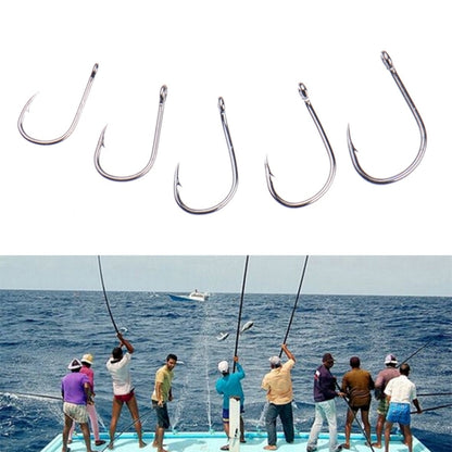 500 PCS Mixed Size Fish Barbed Hook Fishing Hooks with Hole, 6-15 # with Hole