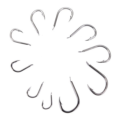 ISE 500 PCS Mixed Size Fish Barbed Hook Fishing Hooks, 6-15 #