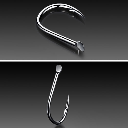 ISE 500 PCS Mixed Size Fish Barbed Hook Fishing Hooks, 6-15 #