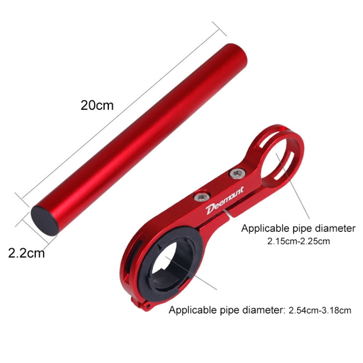 HLD-208 Mountainous Bicycle Carbon Fiber Handlebar Extension Frame Flashlight Bracket, Carbon Fiber Black, Carbon Fiber Blue, Carbon Fiber Red