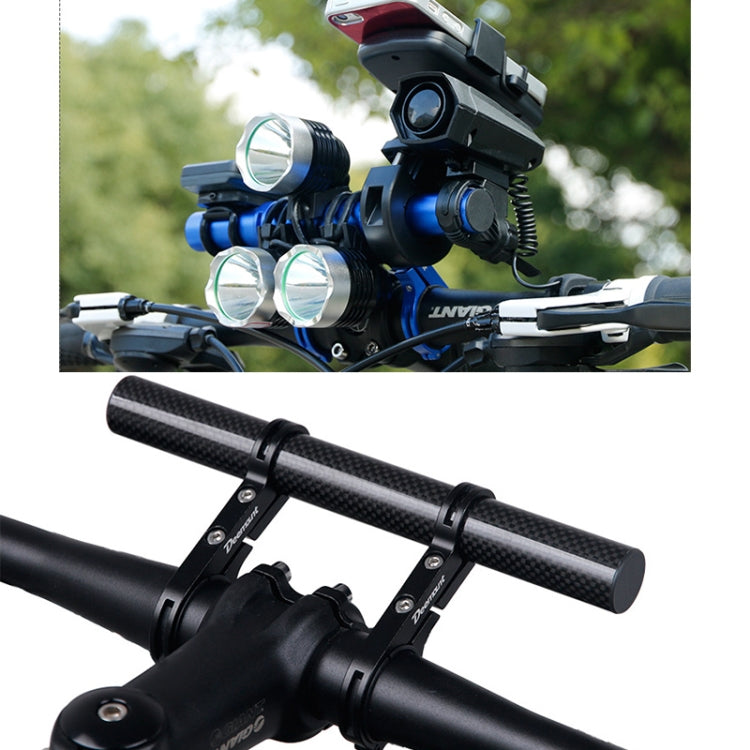 HLD-208 Mountainous Bicycle Carbon Fiber Handlebar Extension Frame Flashlight Bracket, Carbon Fiber Black, Carbon Fiber Blue, Carbon Fiber Red