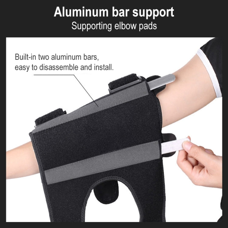 Adjustable Dual Aluminum Plate Support Compression Fixed Arm Protective Gear, Color Random Delivery, Arm Protective Gear