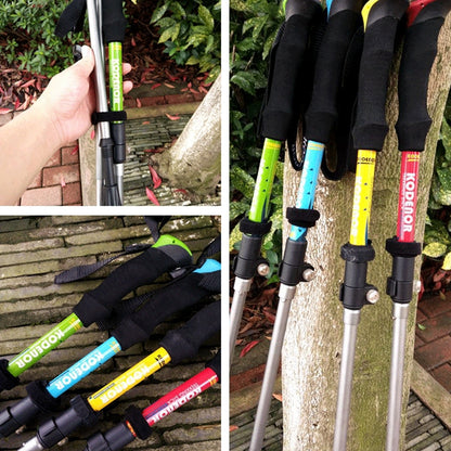 125cm Adjustable Portable Outdoor Aluminum Alloy Trekking Poles Stick, Green#125cm, Blue#125cm, Red#125cm, Yellow#125cm