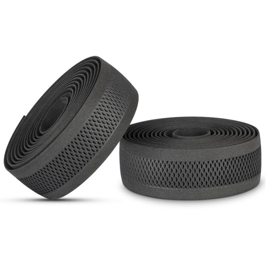 PROMEND GR-081H 1 Pair Embossed Hollow Antiskid Bicycle Grips Tape, 200x3cm Black