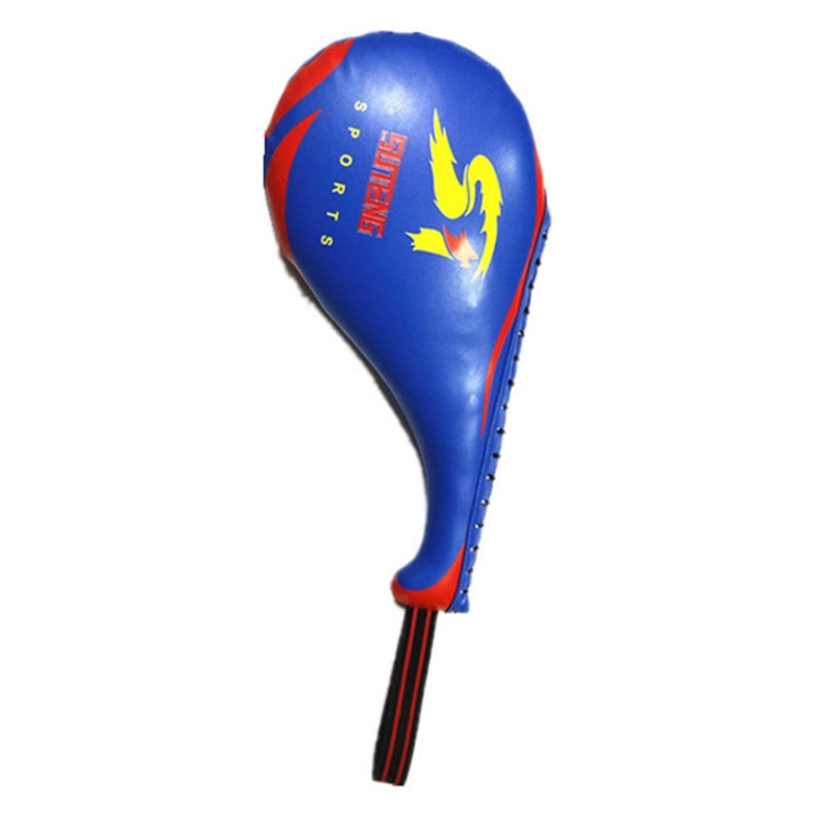 SUTENG PU Leather Boxing Double Leaf Target Chicken Leg Shape Trainer for Adults, Boxing Target Black, Boxing Target Blue, Boxing Target Red