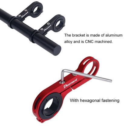 HLD-208 Mountainous Bicycle Aluminium Alloy Handlebar Extension Frame Flashlight Bracket, Alloy Red